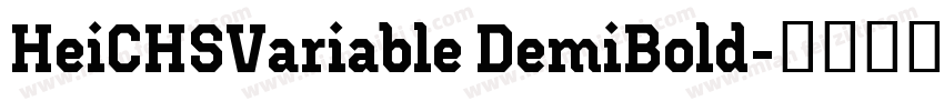 HeiCHSVariable DemiBold字体转换